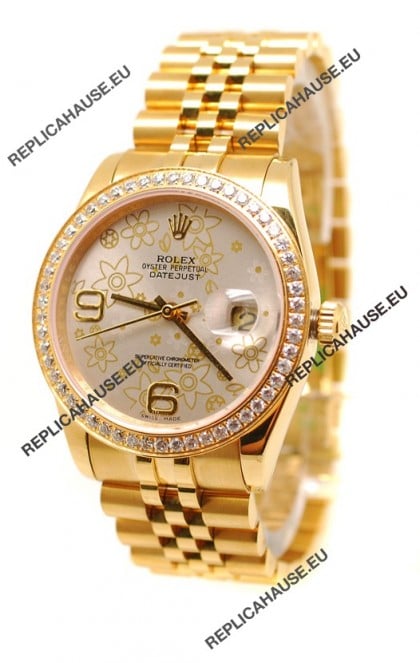 Rolex Datejust Floral Motif 2011 Edition Swiss Replica Watch