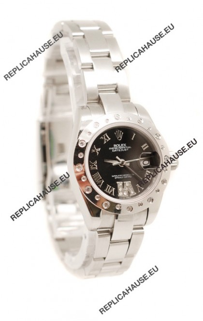 Rolex Datejust Ladies Silver Swiss Replica Watch