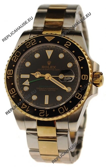 Rolex GMT Masters II Swiss Replica Two Tone Watch 