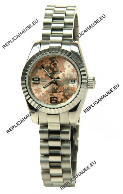 Rolex Floral Motif Datejust Ladies Replica Watch