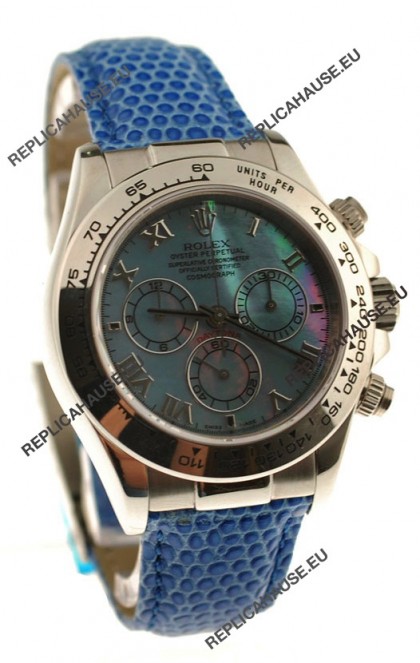 Rolex Daytona Cosmograph Swiss Replica Watch in Blue Pearl Dial