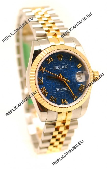Rolex DateJust Mid-Sized Japanese Replica Two Tone Watch