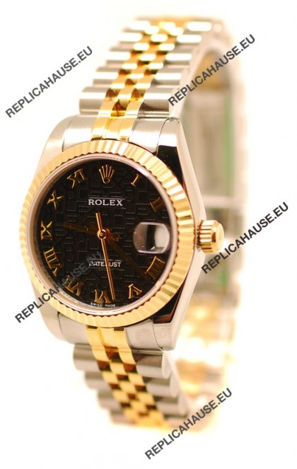 Rolex DateJust Mid-Sized Japanese Replica Two Tone Watch
