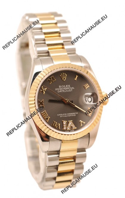 Rolex Oyster Perpetual Datejust Diamonds VI Japanese Replica Watch -36MM