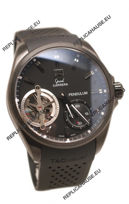 Tag Heuer Grand Carrera Pendulum Swiss Automatic Watch in Black