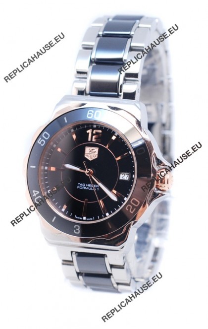Tag Heuer Formula 1 Quartz Rose Gold Black Ceramic Watch