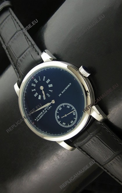 A.Lange & Sohne Cortes de Geneve Decorative Bridges Classic Replica Watch in Black Dial