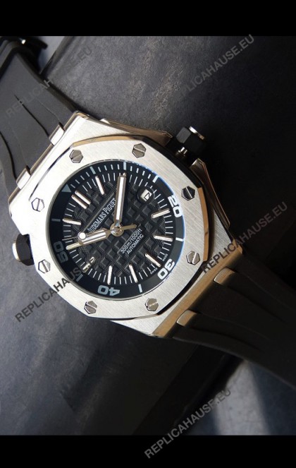 Audemars Piguet Scuba Japanese Replica Watch Black Dial