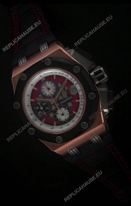 Audemars Piguet Royal Oak Offshore Rubens Barrichello Pink Gold Watch - Secs hand 12 O clock