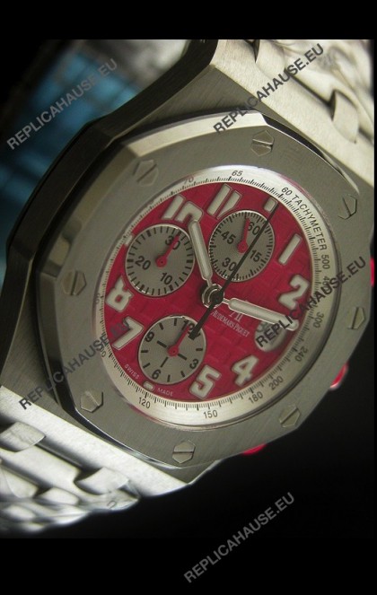 Audemars Piguet Royal Oak Offshore Swiss Watch in Red Dial - Secs hand 12 O clock
