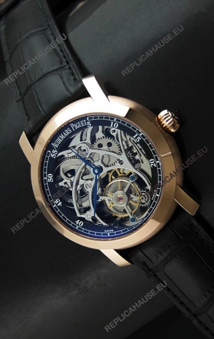 Audemars Piguet Jules Audemars Tourbillon Swiss Watch in Pink Gold