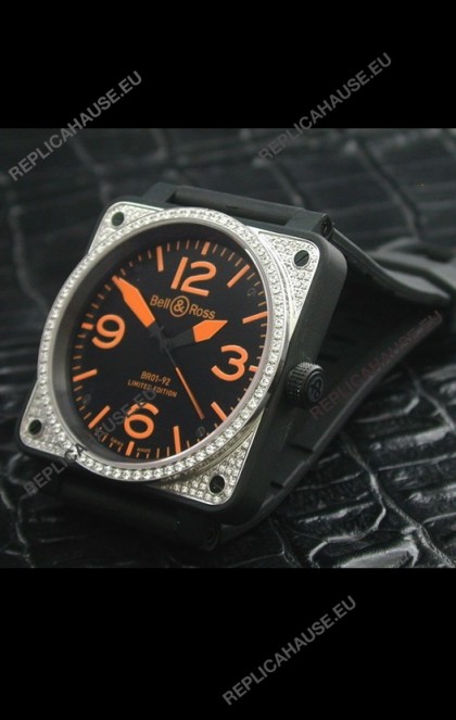 Bell and Ross BR01 92 Swiss Watch with Diamonds Bezel