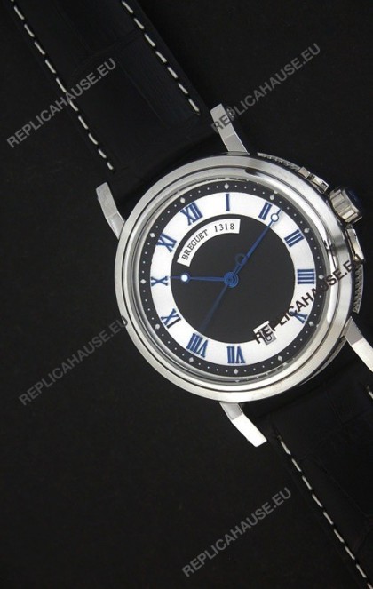 Breguet De La Marine Swiss Replica Watch in Black & White Dial