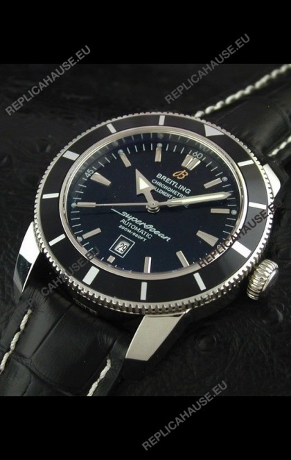 Breitling Superocean Swiss Replica Watch in Black Dial