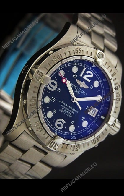 Breitling Superocean Swiss Replica Watch Steelfish in Blue Dial