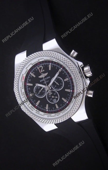 Breitling Bentley Chronograph Japanese Replica Watch in Black Dial