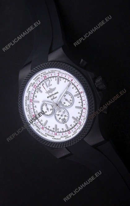 Breitling Bentley PVD Japanese Replica Watch in White Dial