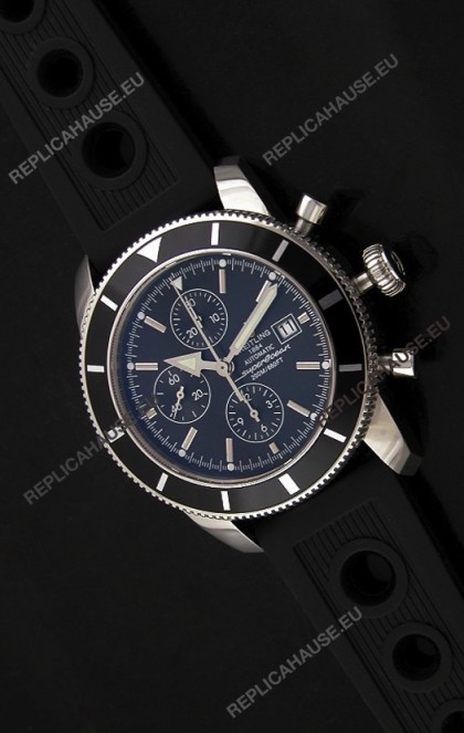 Breitling Superocean Swiss Replica Watch in Black Dial