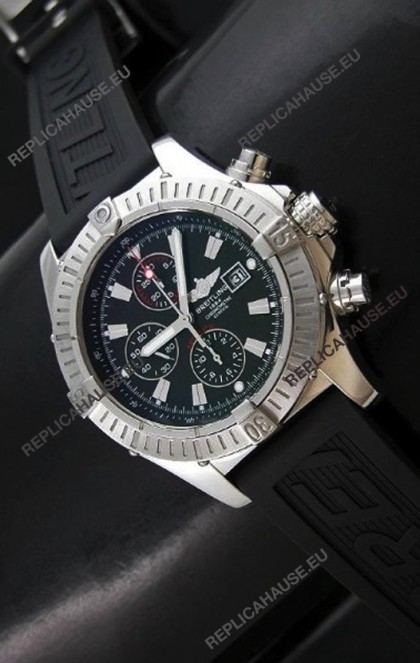 Breitling Super Avenger Swiss Watch in Black Dial - Ultimate Mirror Replica 