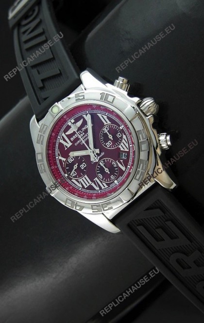 Breitling Chronomat Swiss Replica Watch in Rubber Strap