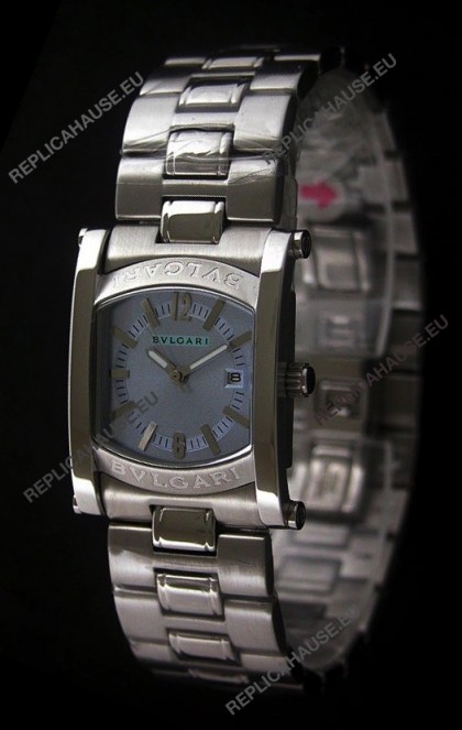 Bvlgari Assioma Japanese Replica Quartz Watch in Blue Dial