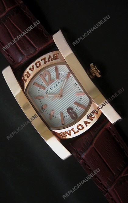 Bvlgari Assioma Japanese Replica Quartz Watch in White Dial