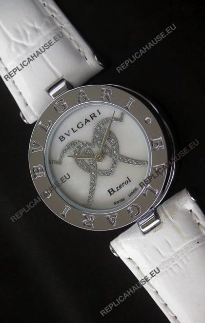 Bvlgari B.zerol Japanese Replica Quartz Watch in White Dial