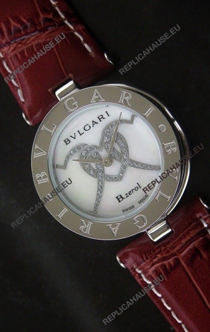 Bvlgari B.zerol Japanese Replica Quartz Watch in White Dial