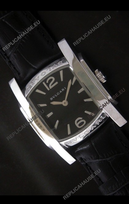 Bvlgari Assioma Japanese Replica Quartz Watch in Black Dial