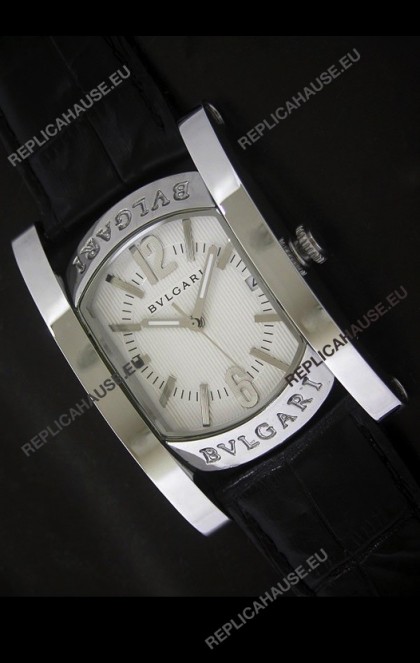 Bvlgari Assioma Japanese Replica Quartz Watch in White Dial