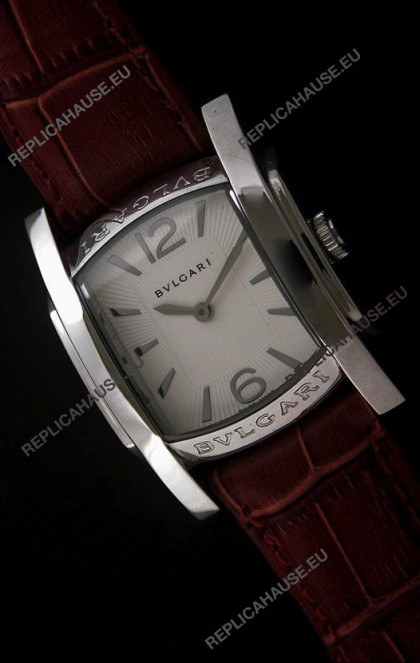 Bvlgari Assioma Japanese Replica Quartz Watch in White Dial