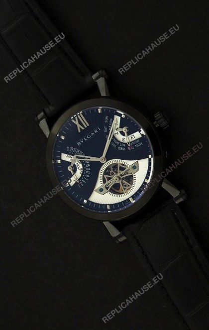 Bvlgari Sotirio Japanese Replica Automatic Watch in Blue Dial