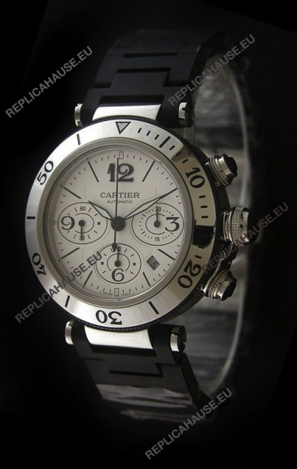 Cartier Pasha de Swiss Replica Watch in White Dial