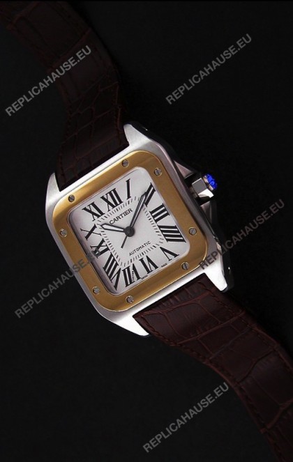 Cartier Santos in Swiss Replica Watch in White Dial