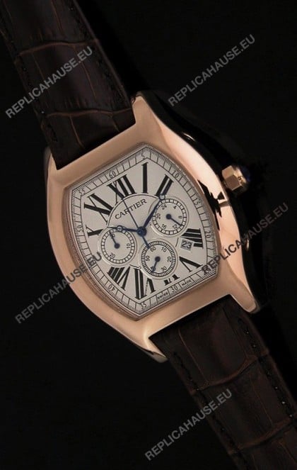 Cartier Tortue Japanese Replica Watch in White Dial