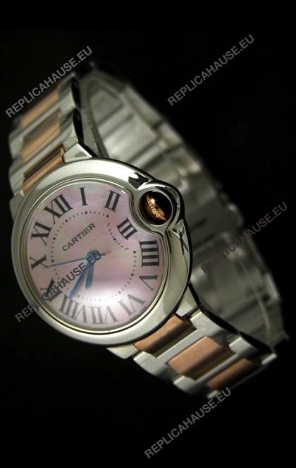 Ballon De Bleu Cartier Two tone Pink Gold Swiss Watch