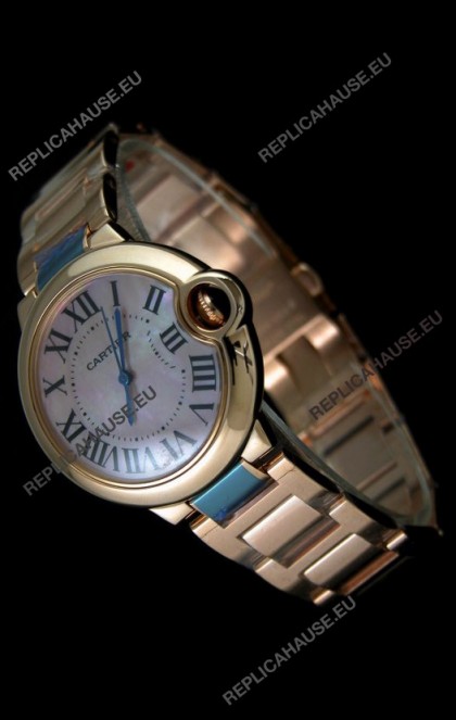 Cartier Balon de Swiss Replica Watch in Pink Dial