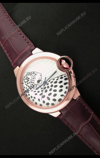Ballon De Cartier Watch in Pink Gold Casing