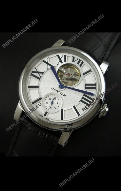 Ballon De Cartier Flying Tourbillon Japanese Replica Watch - Black Strap