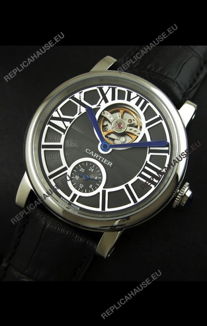 Ballon De Cartier Flying Tourbillon Japanese Replica Watch - Steel Case