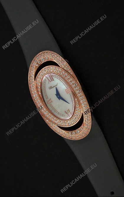 Chopard Xtravagza Swiss Replica Watch in Black Strap