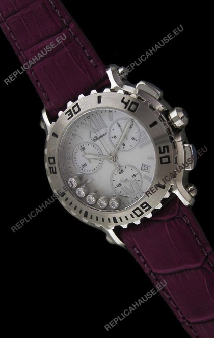 Chopard Happy Sport Swiss Replica Watch in White Dial