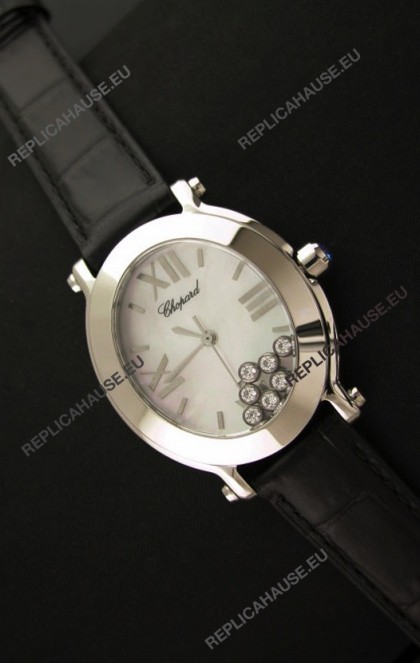 Chopard Happy Sport Ladies Japanese Replica Watch in Steel