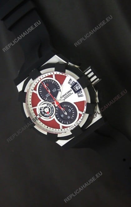 Concord C1 in Red & White Carbon Fibre Swiss Watch