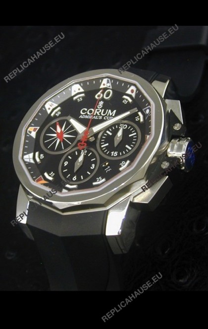 Corum Admiral's Cup Challenge Swiss Replica Watch in Black Dial