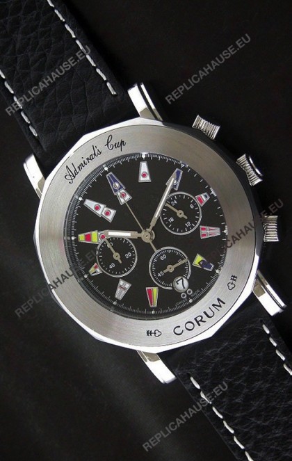 Corum Admiral's Cup Japanese Replica Watch in Black Dial