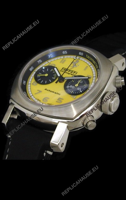 Ferrari Granturismo Swiss Replica Watch in Yellow Dial