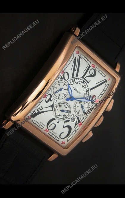 Franck Muller Long Island Japanese Replica Watch in White Dial