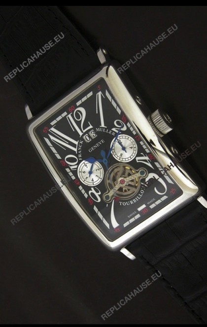 Franck Muller Tourbillon Japanese Replica Watch in Black Dial