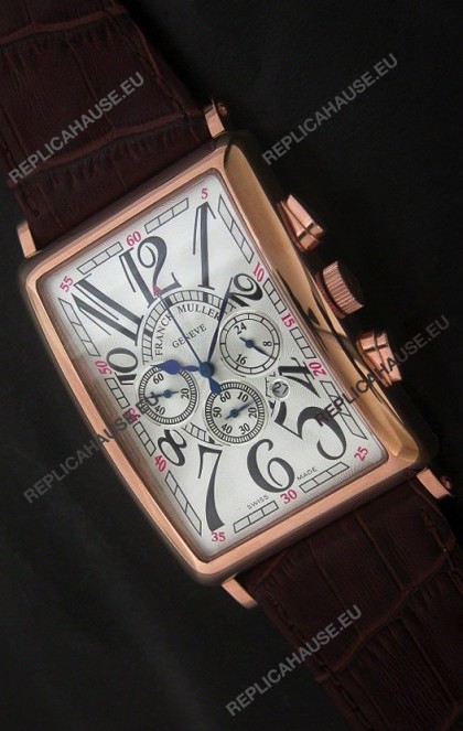 Franck Muller Long Island Japanese Replica Watch in White Dial